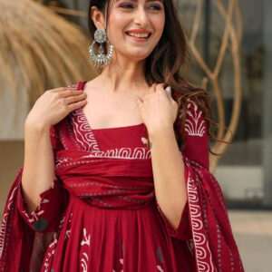 flora print Anarkali kurta